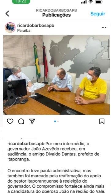 Blog Do Ricardo Pereira Prefeito De Itaporanga D Marcha R E