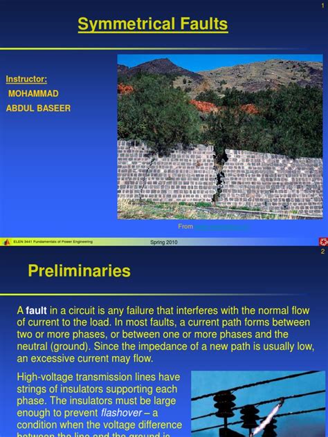 Symmetrical Faults: Instructor: Mohammad Abdul Baseer | PDF | Electric ...