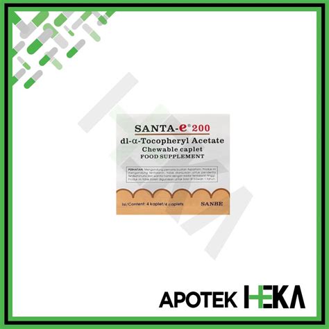 Jual Santa E Iu Kaplet Strip Isi Tablet Suplemen Vitamin E