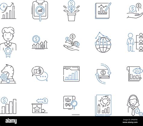 Work Efficiency Outline Icons Collection Productivity Effectiveness