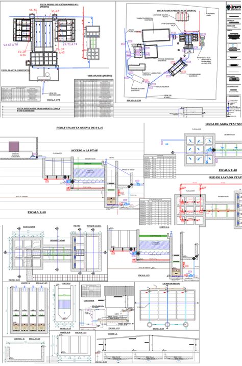 Planta De Tratamiento De Agua Potable De Lts Sg En Dwg Mb