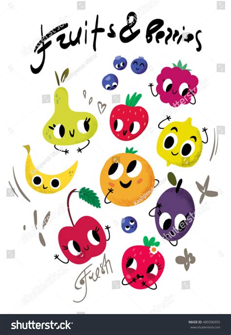 Cute Fruit And Berries Characters Smile Images Browse 14 107 Stock