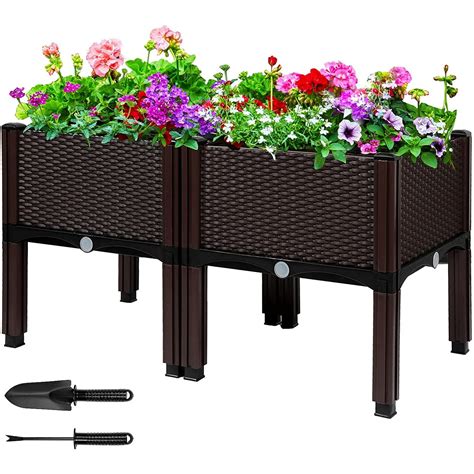 Raised Garden Bed With Legs 17 H Elevated Planter Box Walmart