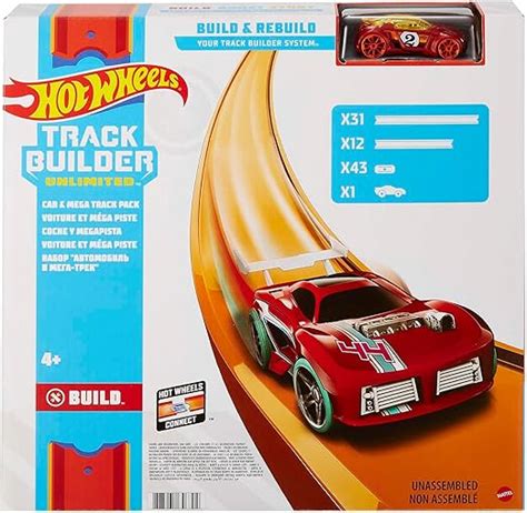 Amazon Hot Wheels Toy Car Mega Track Set Pack Component Building Parts For Ft Of