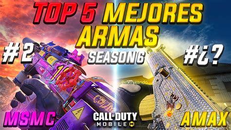 TOP 5 MEJORES ARMAS Para RANKED De COD MOBILE IGrowan YouTube