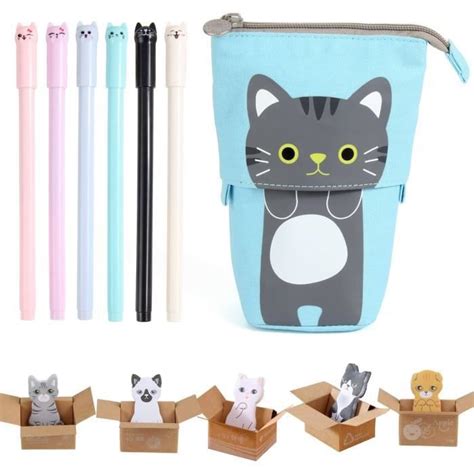 Trousse Crayons Debout Chat Mignon Dessin Anim Trousse Crayons