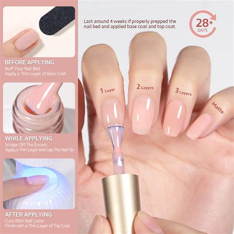 Gaoy Gel Nail Polish Kit With U V Light Starter Kit Milky White X