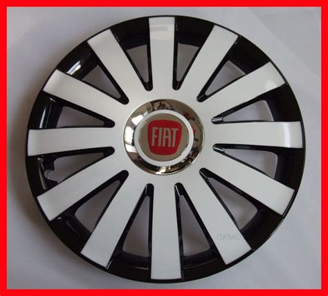 4x14 Hup Caps Wheel Trims For Fiat 500 Punto Panda 14 White EBay