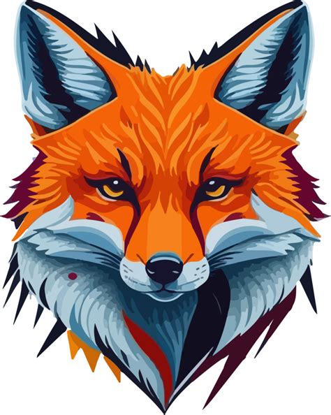 Colorful Fox Logo Concept with AI Generative 28636986 PNG