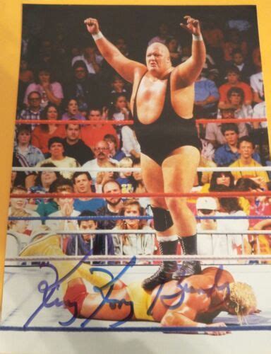 Wwf King Kong Bundy Vs Hulk Hogan Autographed 8x10 Photo Wrestlemania