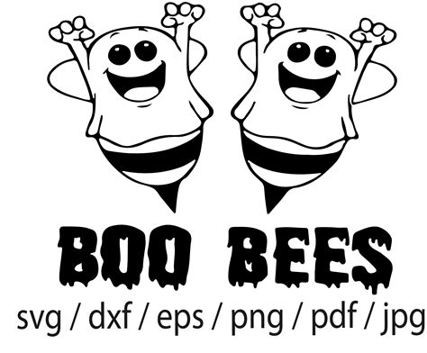 Boo Bees Svg Ghost Bee Svg Boo Svg Adult Humor Halloween Treasures Etsy