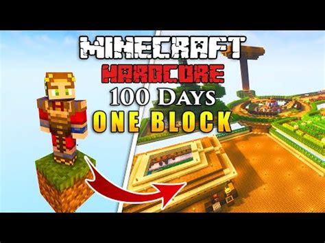 I Survived Days In One Block Skyblock In Minecraft Hardcore Youtube