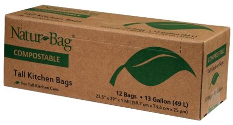 Natur Bag Nt Rtl Compostable Plastic Bag Gal Pack Of