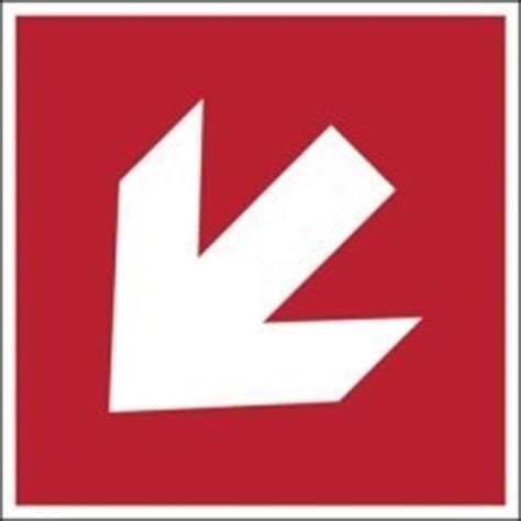 Brady Laminated Polyester ISO Safety Sign Direction Arrow 45 Top