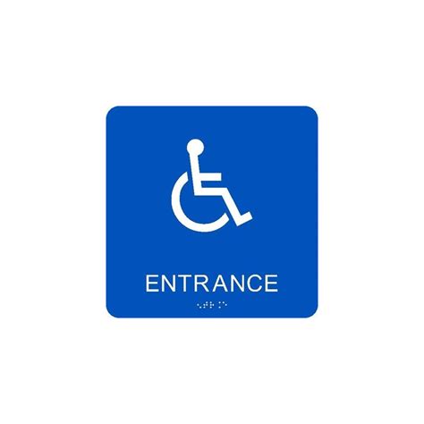 Accuformnmc Ada17w Entrance Ada Braille W Handicap Symbol