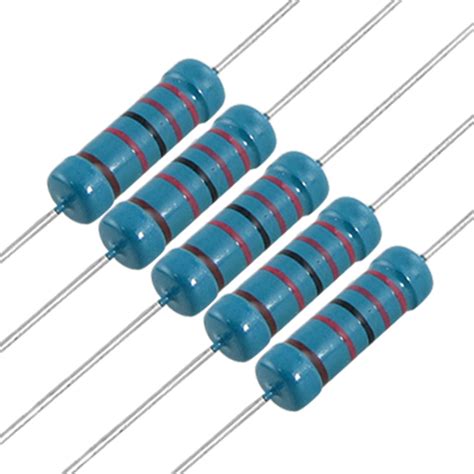 W K Ohm Axial Metal Film Resistor Rj Watt X Pcs Walmart