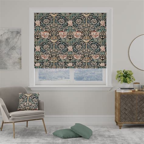 William Morris Blue Honey Suckle Made to Measure Roman Blind | Terrys