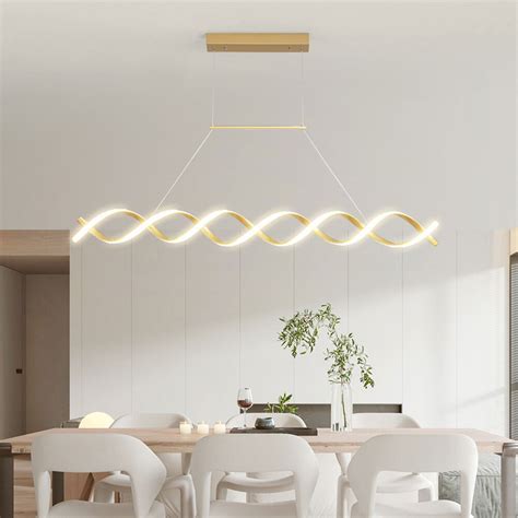 Pendente Moderno Espiral Dourado Cm Led W K Bivolt Paris Luz