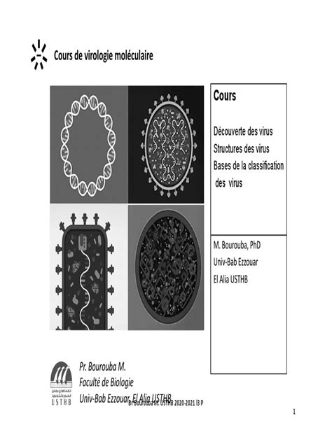 1) Decouverte Et Classification Des Virus 2020 2021 Planches | PDF