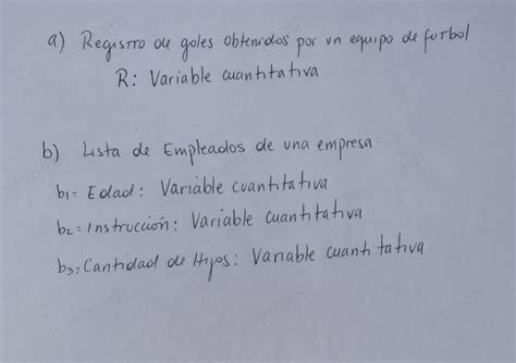 Solved C T Identifica Cada Situaci N Y Escribe Las Vari Algebra