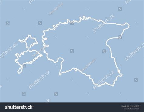 Detailed Vector Map Estonia Border Frontier Stock Vector (Royalty Free ...