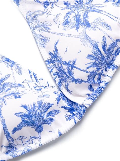 MC2 Saint Barth Leah Painterly Print Bikini Top Farfetch