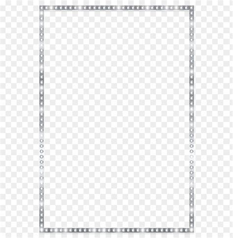 Silver Border Frame With Crystals Png Clip Transparent Silver Border