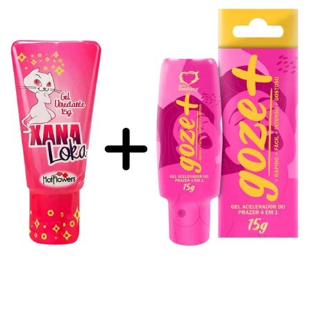 Kit Feminino Gel Excitante Xana Loka G Goze Mulher G Hot Flowers