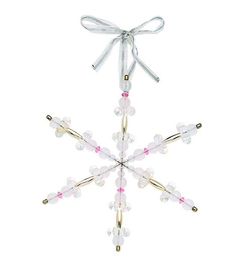 Beaded Snowflake Ornament Kit Wind And Weather