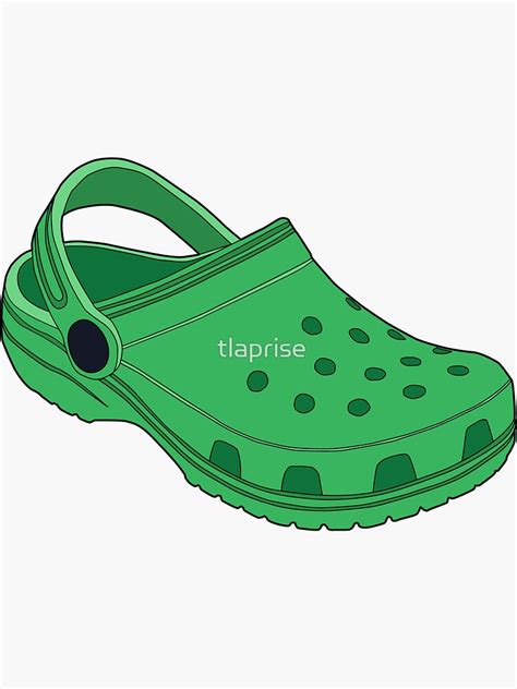 Crocs Shoe Green Sticker For Sale By Tlaprise Redbubble