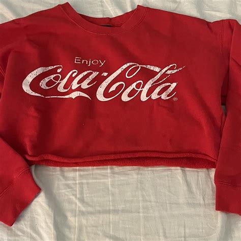 Coca Cola Women S Red Sweatshirt Depop