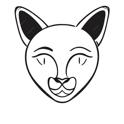 Premium Vector | Simplicity meets elegance cat head illustration