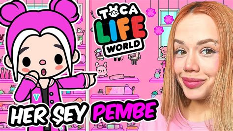 24 Saat Boyunca Herşey Pembe Toca Life World Gamzekarta Youtube