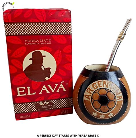 Argentina 3 Stars World Cup Soccer Mate Gourd Yerba Bag And Yerba Mate Gourds And Bombillas