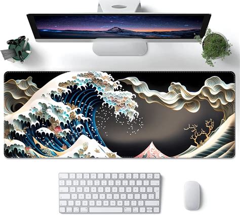 Amazon Japanese Sea Wave Large Gaming Mouse Pad Great Kanagawa