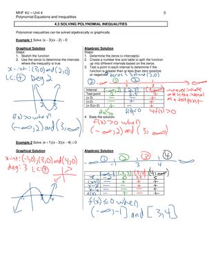 4.3 Solving Polynomial Inequalities - Copy - Polynomial Equations ... - Worksheets Library