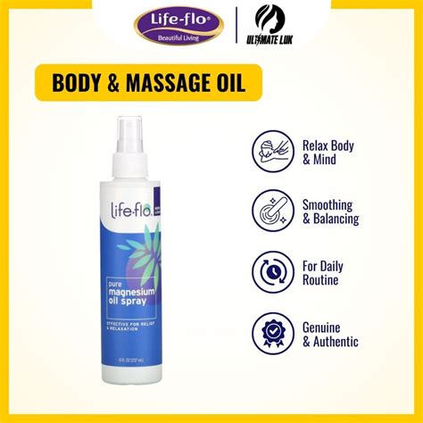 Life Flo Pure Magnesium Oil Spray Night Spray 100 Pure Magnesium