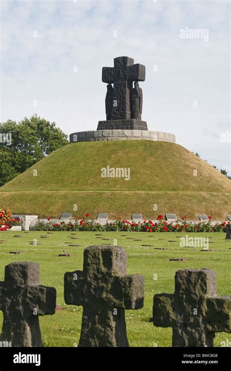 View Over Stone Crosses Towards The Central Mound Memorial In The La