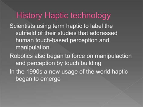 Haptic Technology Ppt Ppt