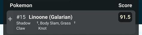 Galar Linoone with the glitched moveset is now #15 overall on Pvpoke : r/TheSilphArena