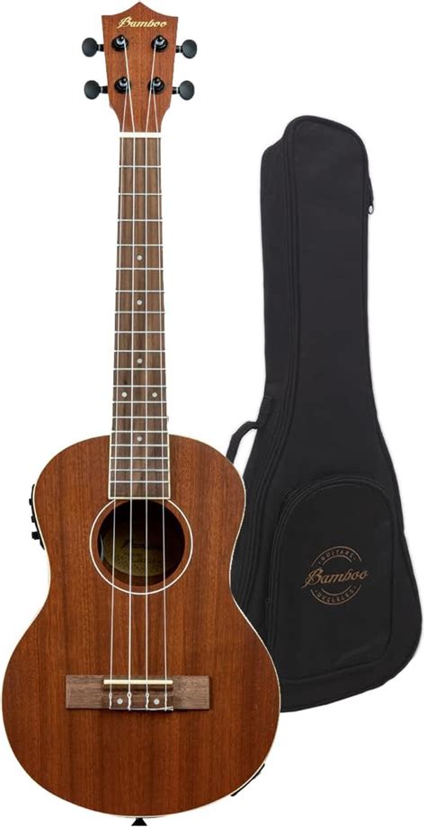 Ukulele Concierto Bamboo Electroac Stico Con Funda Acolchada