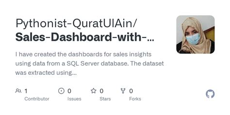 GitHub Pythonist QuratUlAin Sales Dashboard With SQL Server And Power