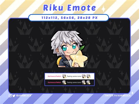 Kingdom Hearts Riku Emote For Twitch Discord Youtube Stream Emotes Etsy