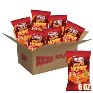 Amazon Herr S Hot Honey Cheese Curls 6 Ounce Pack Of 6 Bags Spicy And Sweet Cheese