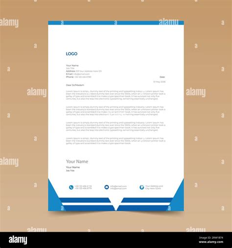 Modern Letterhead Pad Template Design Stock Vector Image Art Alamy