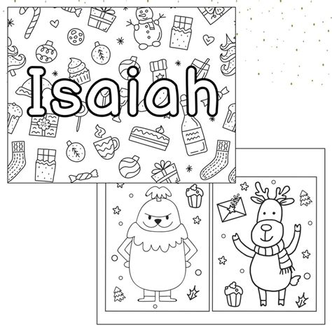 Personalized Coloring Book Christmas Gift for Kids Christmas Coloring ...