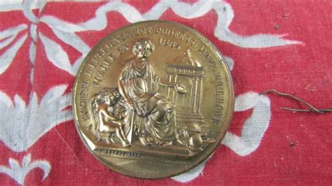 ANCIENNE MEDAILLE Bronze Enseignement Professionnel Du Rhone 1864