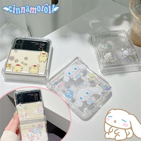 Cinnamoroll Case For Samsung Galaxy Z Flip 4 3 5G Kawaii Cute