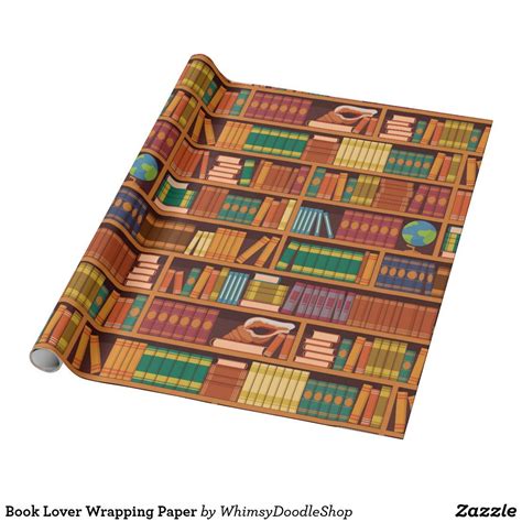 Book Lover Wrapping Paper Zazzle In 2021 Wrapping Paper Custom