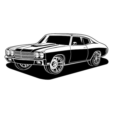 Ilustra O Vetorial De Carro Preto E Branco Para Design Conceitual